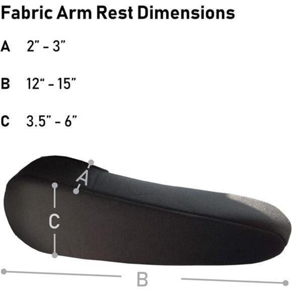 Group Flat Cloth Fabric Armrest Cover Semi-Universal Fit, One Pair Black - Picture 5 of 7
